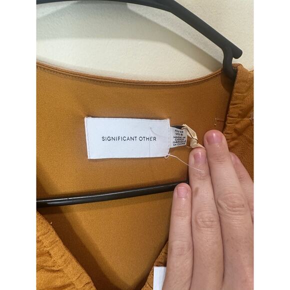 Significant Other NWT Avah Maxi Dress Sz 8 US in Turmeric Women’s Cut Out - Picture 4 of 9